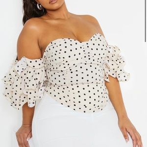 Polka dot crop top